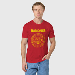 Футболка хлопковая мужская Ramones, цвет: красный — фото 2