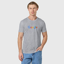 Футболка хлопковая мужская Google, цвет: меланж — фото 2