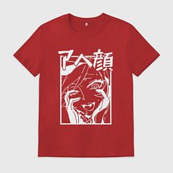 Футболка хлопковая мужская Ahegao Black, цвет: красный