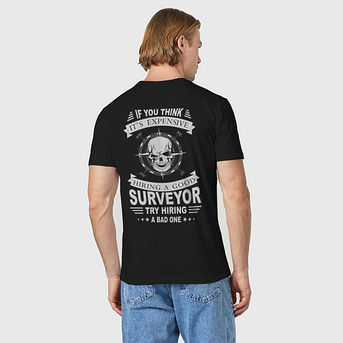 Мужская футболка It's Expensive Surveyor / Черный – фото 4