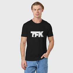 Футболка хлопковая мужская TFK: White Logo, цвет: черный — фото 2