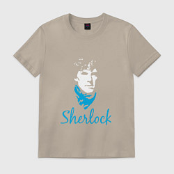Футболка хлопковая мужская Sherlock, цвет: миндальный