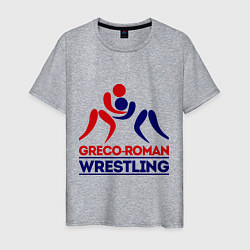 Футболка хлопковая мужская Greco-roman wrestling, цвет: меланж