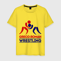 Футболка хлопковая мужская Greco-roman wrestling, цвет: желтый