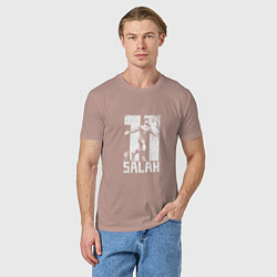 Футболка хлопковая мужская Salah 11, цвет: пыльно-розовый — фото 2