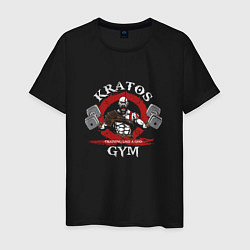 Футболка хлопковая мужская Kratos Gym цвета черный — фото 1