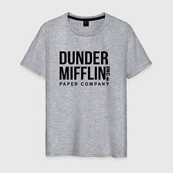 Футболка хлопковая мужская Dunder Mifflin, цвет: меланж
