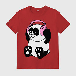 Мужская футболка Panda in headphones панда в наушниках