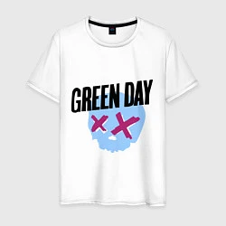 Футболка хлопковая мужская Green Day: Dead Skull, цвет: белый