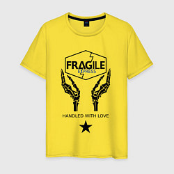 Футболка хлопковая мужская Fragile Express, цвет: желтый