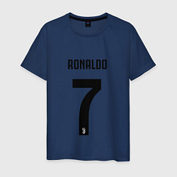 Футболка хлопковая мужская RONALDO 7, цвет: тёмно-синий