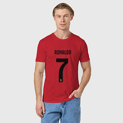 Футболка хлопковая мужская RONALDO 7, цвет: красный — фото 2