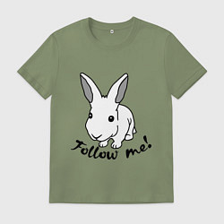 Мужская футболка Rabbit: follow me