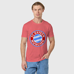 Футболка хлопковая мужская Bayern Munchen FC, цвет: коралловый — фото 2