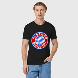 Футболка хлопковая мужская Bayern Munchen FC, цвет: черный — фото 2