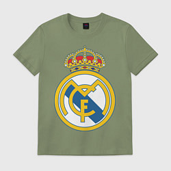 Футболка хлопковая мужская Real Madrid FC, цвет: авокадо
