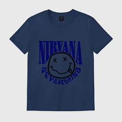 Футболка хлопковая мужская Nevermind Nirvana, цвет: тёмно-синий