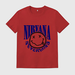 Футболка хлопковая мужская Nevermind Nirvana, цвет: красный