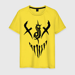 Футболка хлопковая мужская Slipknot Demon, цвет: желтый
