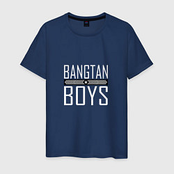 Футболка хлопковая мужская BANGTAN BOYS, цвет: тёмно-синий