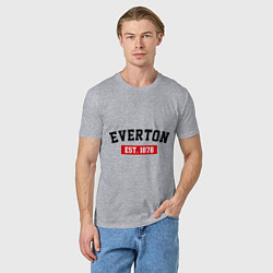 Футболка хлопковая мужская FC Everton Est. 1878, цвет: меланж — фото 2