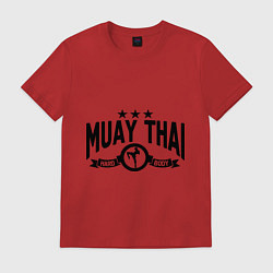 Футболка хлопковая мужская Muay thai boxing, цвет: красный