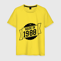 Футболка хлопковая мужская Made in 1988, цвет: желтый