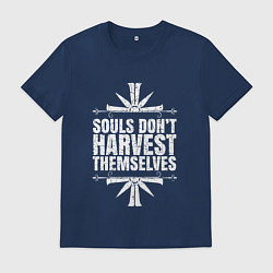Футболка хлопковая мужская Harvest Themselves, цвет: тёмно-синий