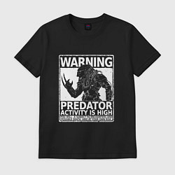 Футболка хлопковая мужская Predator Activity is High, цвет: черный