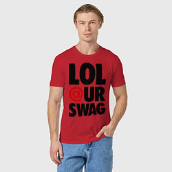 Футболка хлопковая мужская Lol our Swag, цвет: красный — фото 2