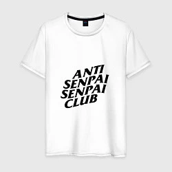 Футболка хлопковая мужская ANTI SENPAI CLUB, цвет: белый