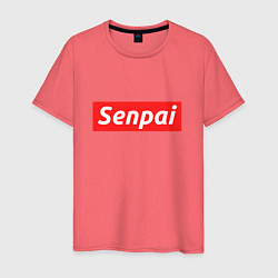 Футболка хлопковая мужская Senpai Supreme, цвет: коралловый