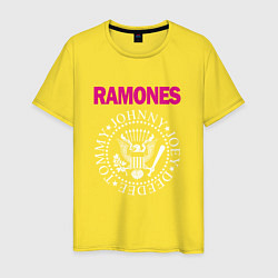 Футболка хлопковая мужская Ramones Boyband, цвет: желтый