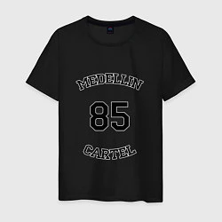 Футболка хлопковая мужская Medellin Cartel 85, цвет: черный
