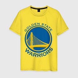 Футболка хлопковая мужская Golden state Warriors, цвет: желтый