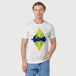 Футболка хлопковая мужская The Sims, цвет: белый — фото 2