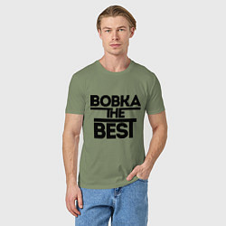 Футболка хлопковая мужская Вовка the best, цвет: авокадо — фото 2