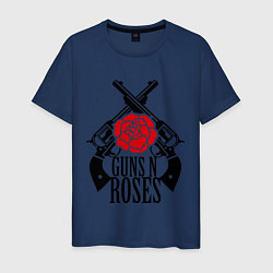 Футболка хлопковая мужская Guns n Roses: guns, цвет: тёмно-синий