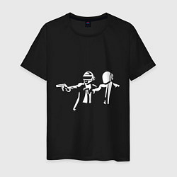 Футболка хлопковая мужская Daft Punk, цвет: черный