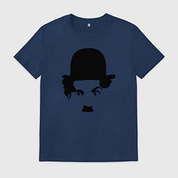 Футболка хлопковая мужская Чарли Чаплин, цвет: тёмно-синий