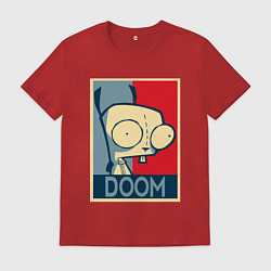 Футболка хлопковая мужская Doom Zim, цвет: красный