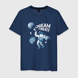 Футболка хлопковая мужская Dream Create, цвет: тёмно-синий
