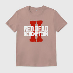 Футболка хлопковая мужская RDR II, цвет: пыльно-розовый
