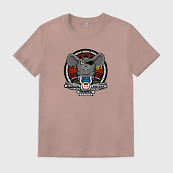 Футболка хлопковая мужская Biker Mice from Mars - Modo, цвет: пыльно-розовый
