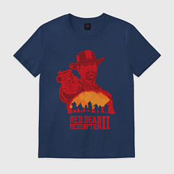 Футболка хлопковая мужская Red Dead Redemption 2, цвет: тёмно-синий