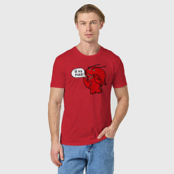 Футболка хлопковая мужская Рак: я на мид, цвет: красный — фото 2