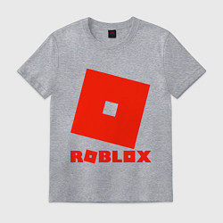 Футболка хлопковая мужская Roblox Logo, цвет: меланж