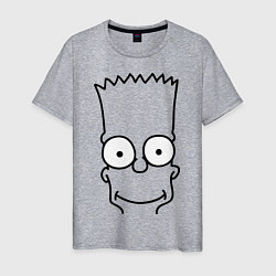 Футболка хлопковая мужская Bart Face, цвет: меланж