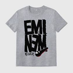 Футболка хлопковая мужская Eminem recovery, цвет: меланж