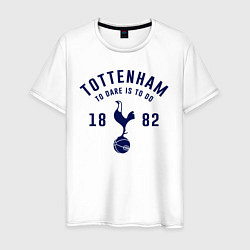 Футболка хлопковая мужская FC Tottenham 1882 цвета белый — фото 1